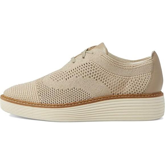 NWT Cole Haan Women's Originalgrand Platform Stitchlite Oxfords,Beige-8 - Picture 2 of 6